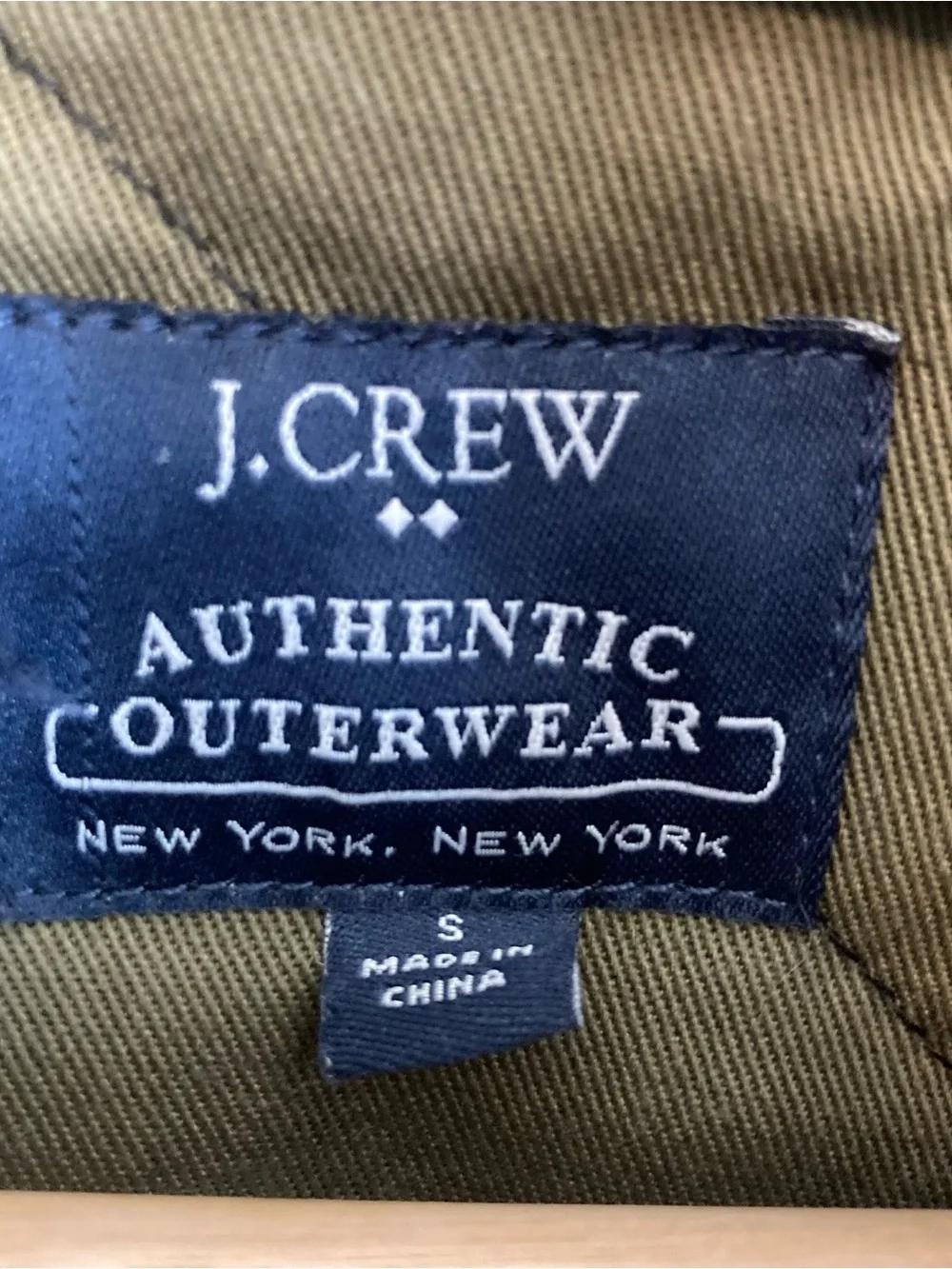 J Crew Mercantile Walker Mens Vest Quilted Black with Olive Green Lining
